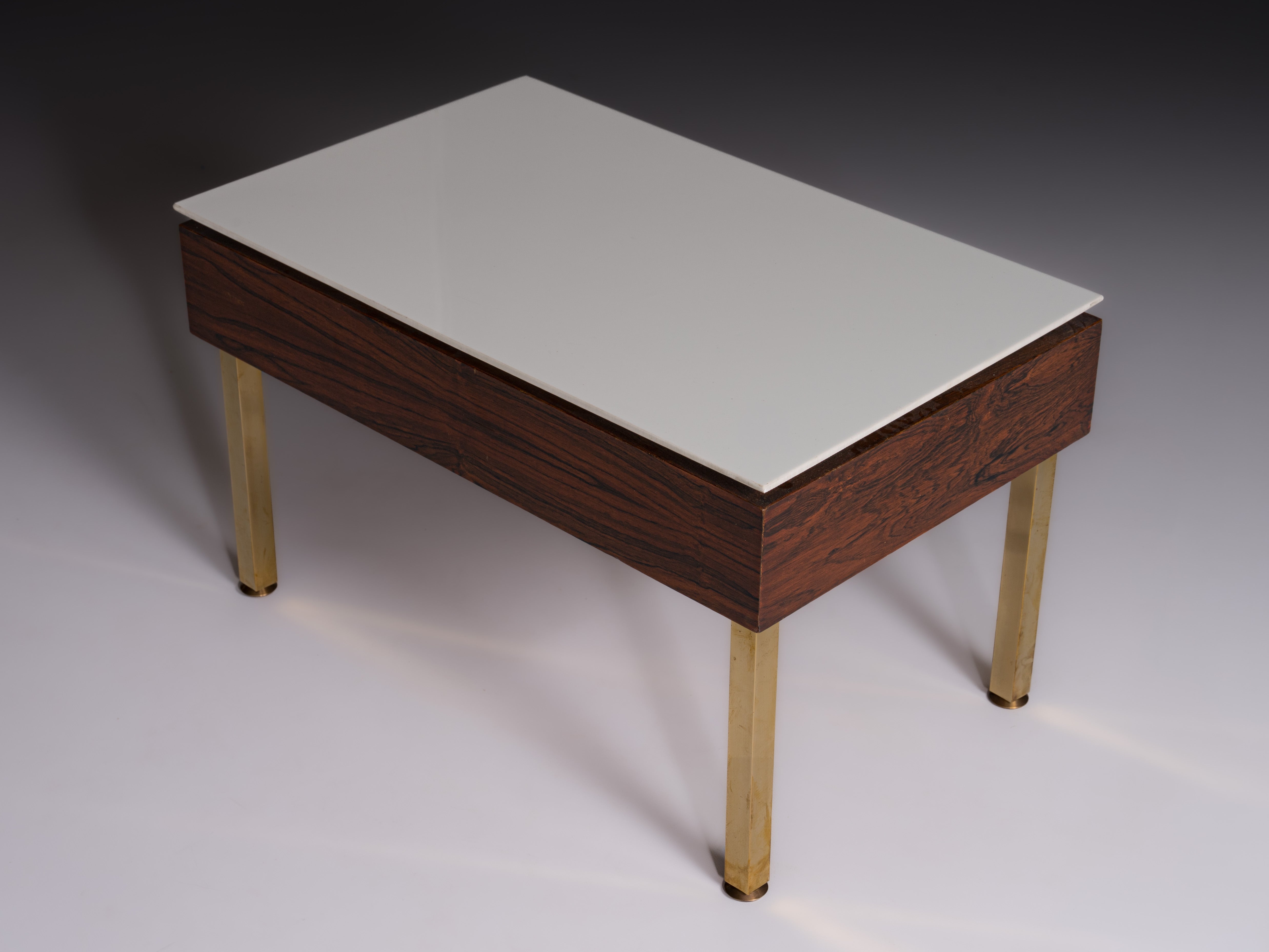 Pair of French tables from 1958, designed by Joseph-André Motte and manufactured by Charron
