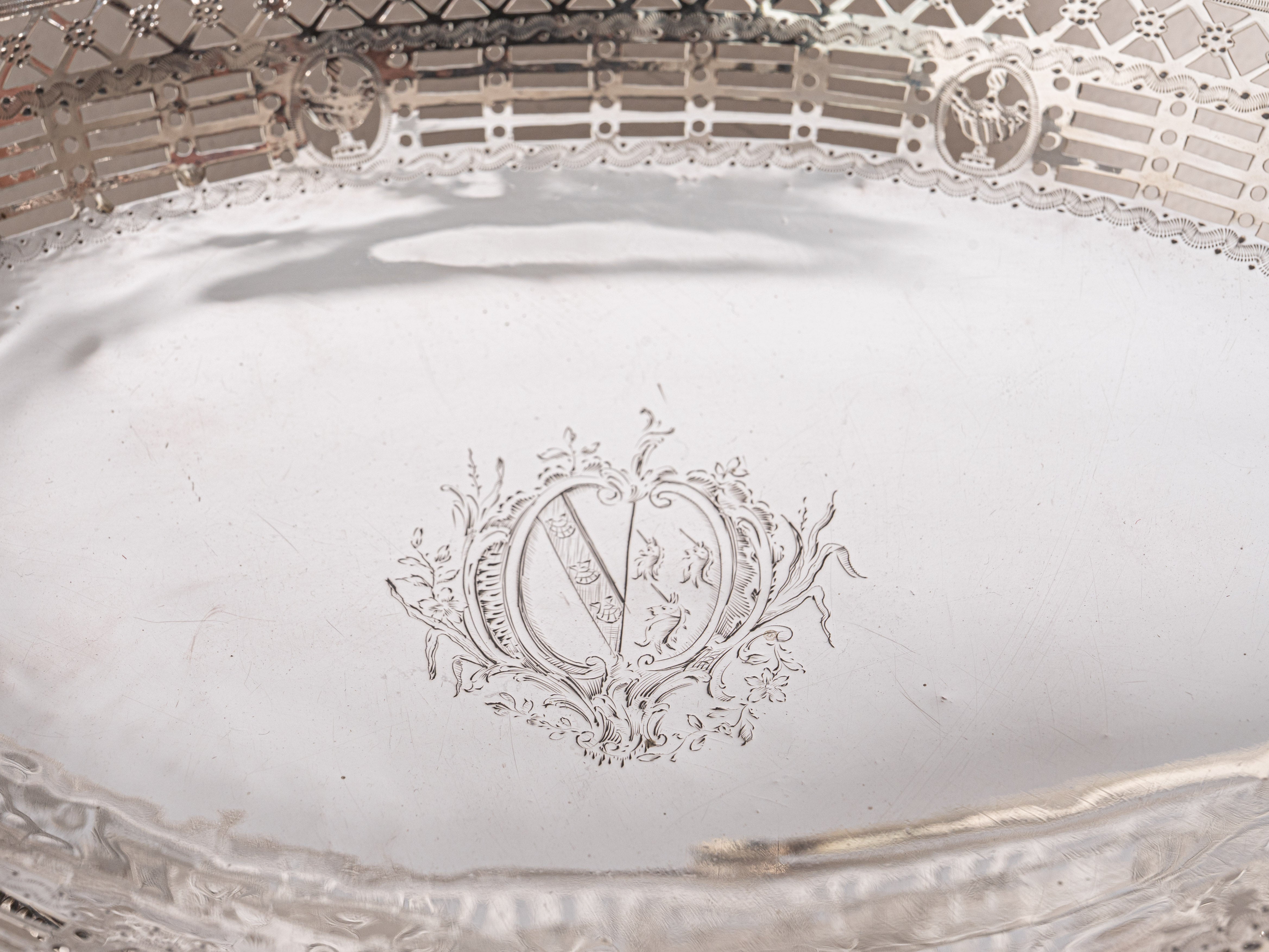 Cesto George III em prata, Londres, 1780