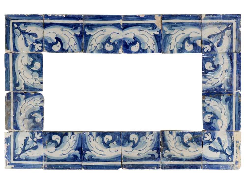 Lote de 83 azulejos, a azul e branco, Portugal, séc. XVIII