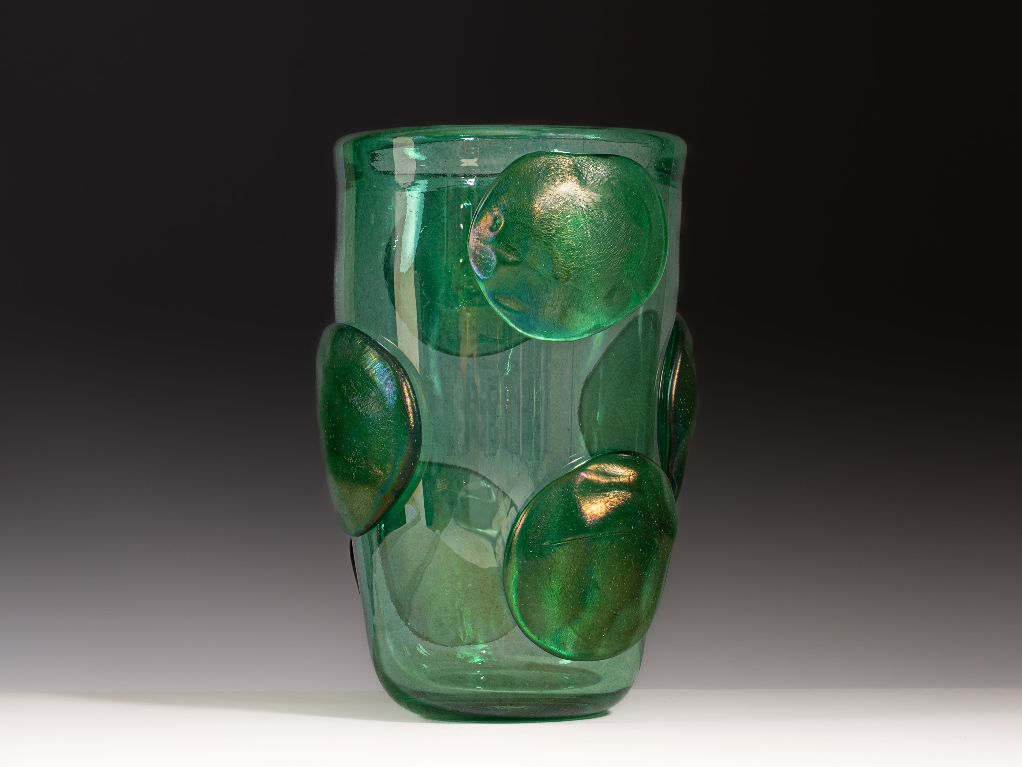 Par de vasos em vidro de Murano. Itália, anos 1970. Assinados por Sergio Costantini (n. 1956)