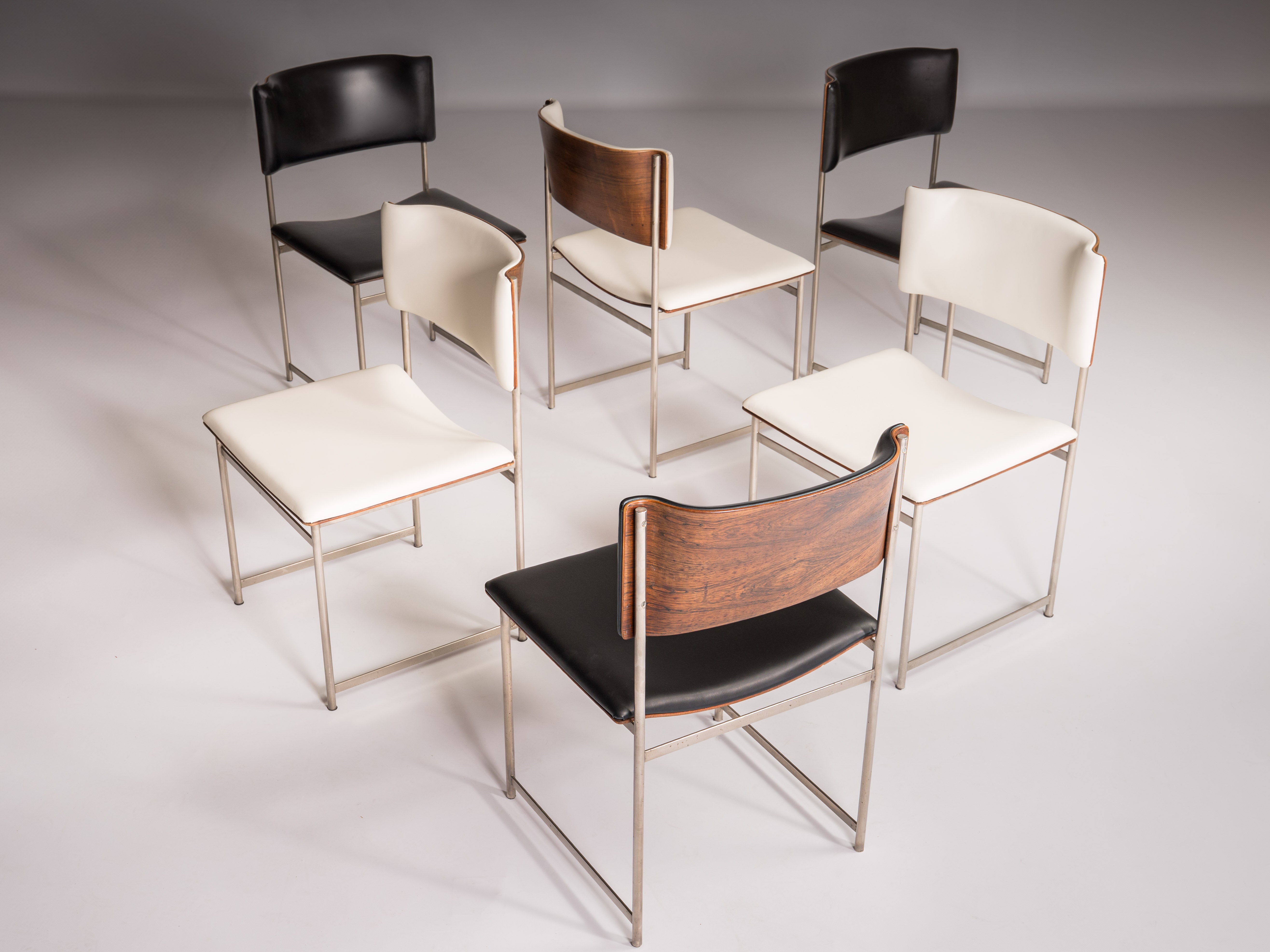 Conjunto de 8 cadeiras Modelo SM08, design Cees Braakman para a Usm Pastoe
