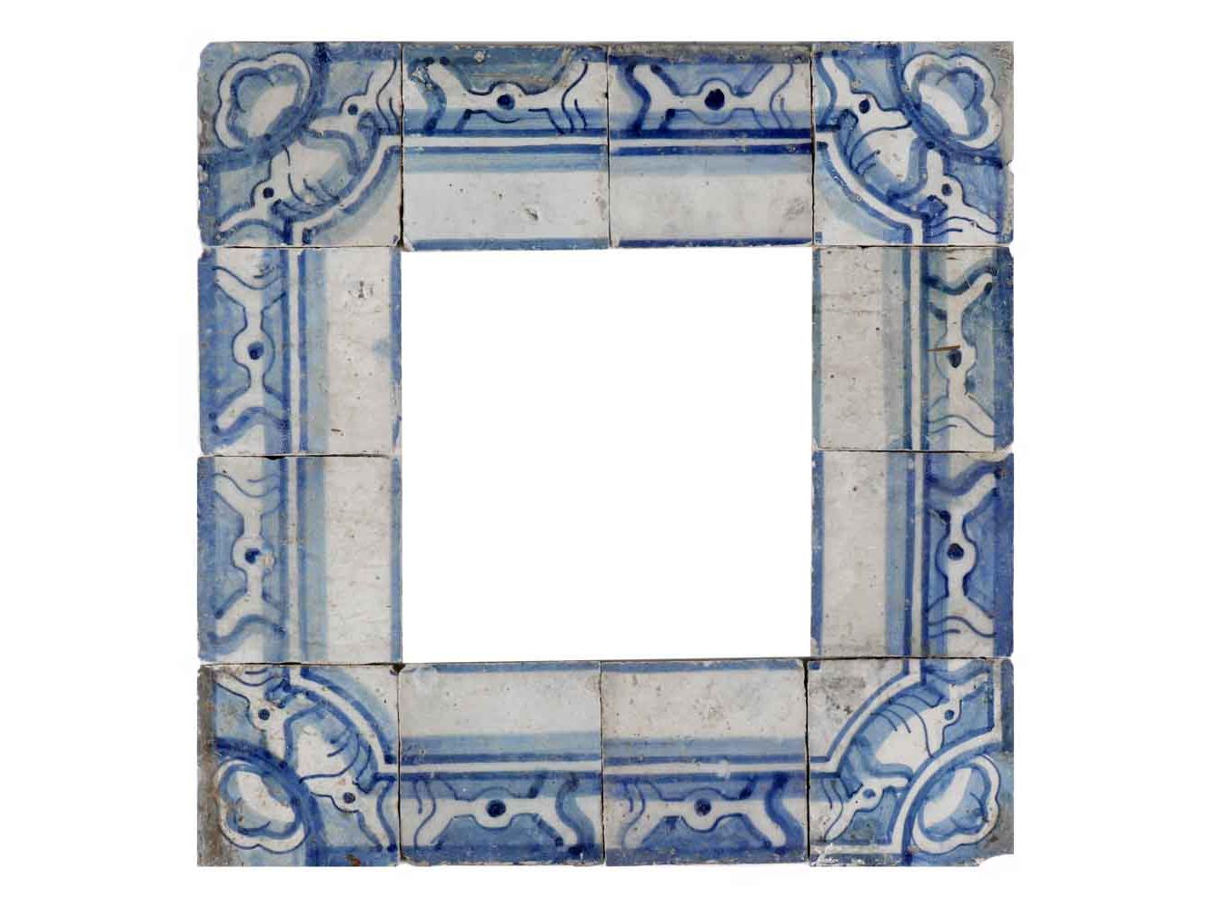Lote de 49 azulejos, a azul e branco, Portugal, séc. XVIII
